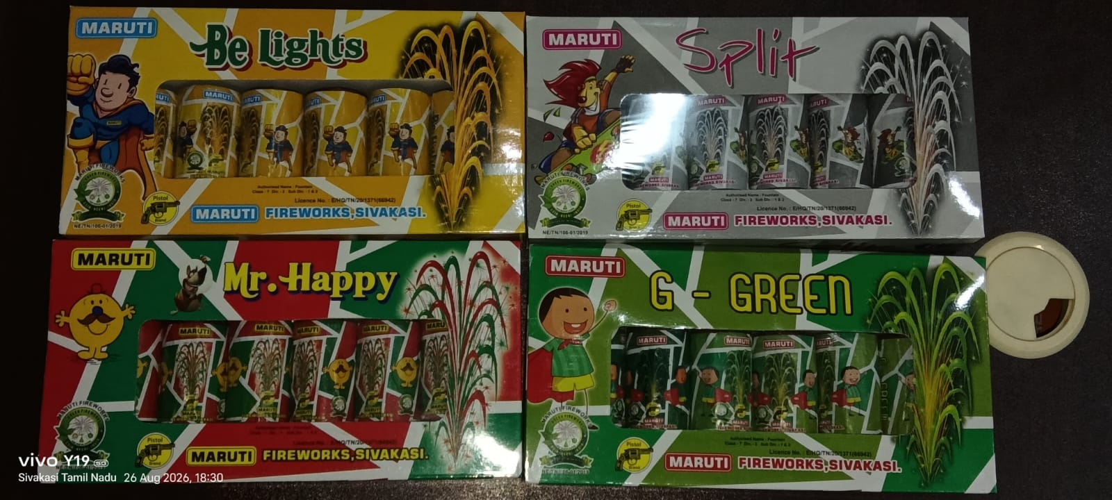 G.Green/B.Light/Split/Mr.Happy(6pcs)